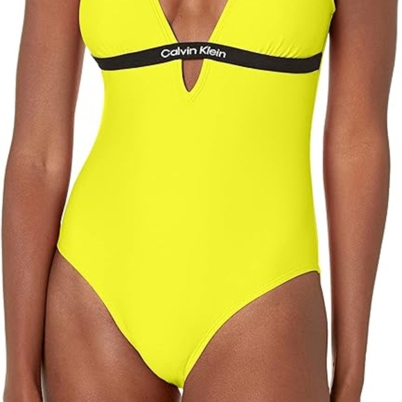🎗️💛Calvin Klein XS Yellow Flashy  One-piece 💛🎗️ - Picture 11 of 13